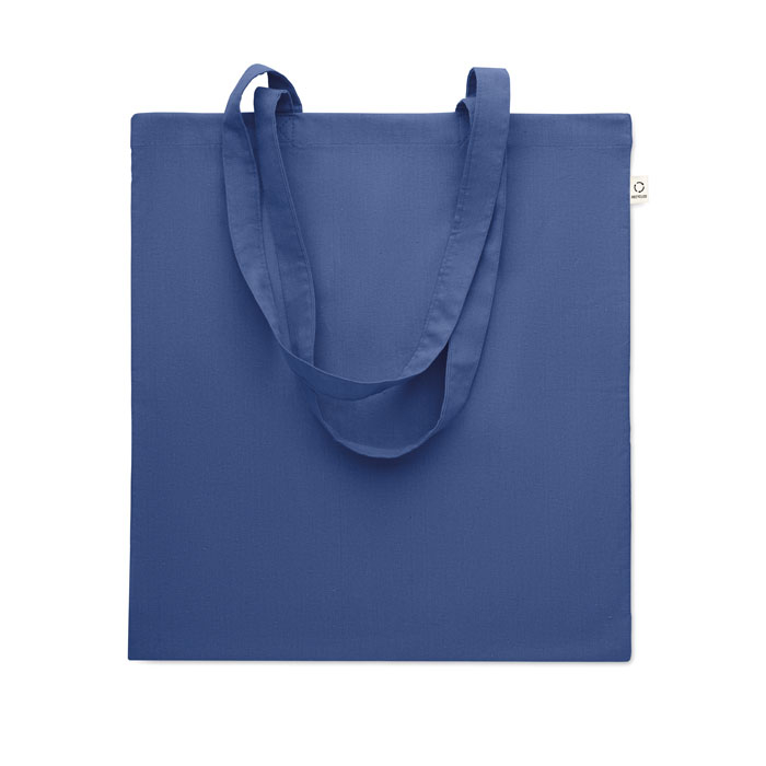 Tote bag en coton recyclé 140g à personnaliser Viveka Colour Bleu royal